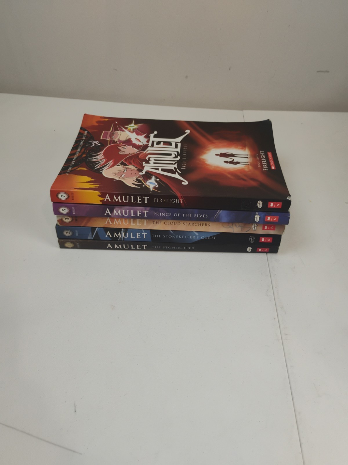 Amulet Books lot of 5 Kazu Kibuishi Graphic Novels illustrated 1 2 3 5 7