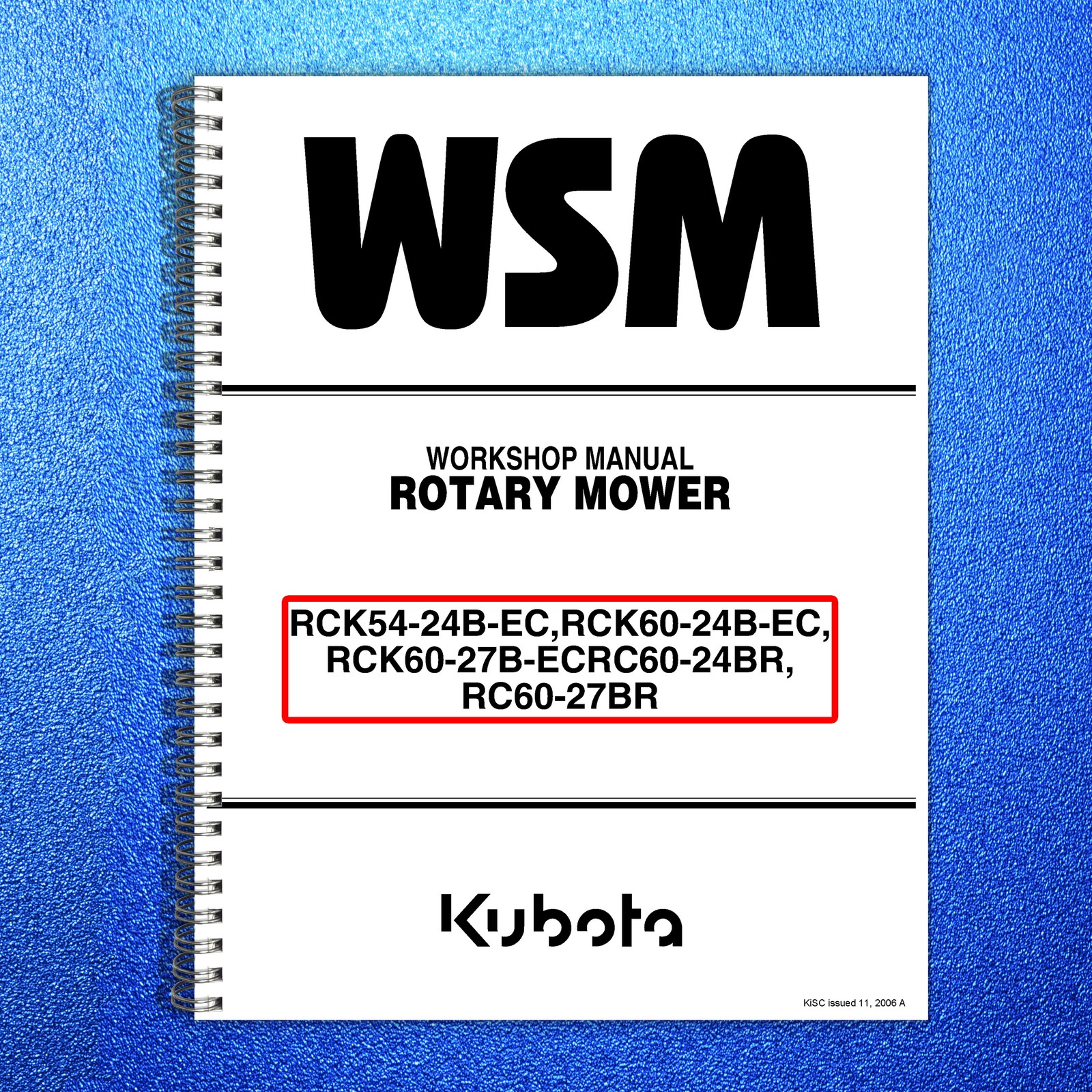 KUBOTA RCK54-24B RCK60-24B RCK60-27B RC60-24BR RC60-27BR Workshop Manual – BOUND