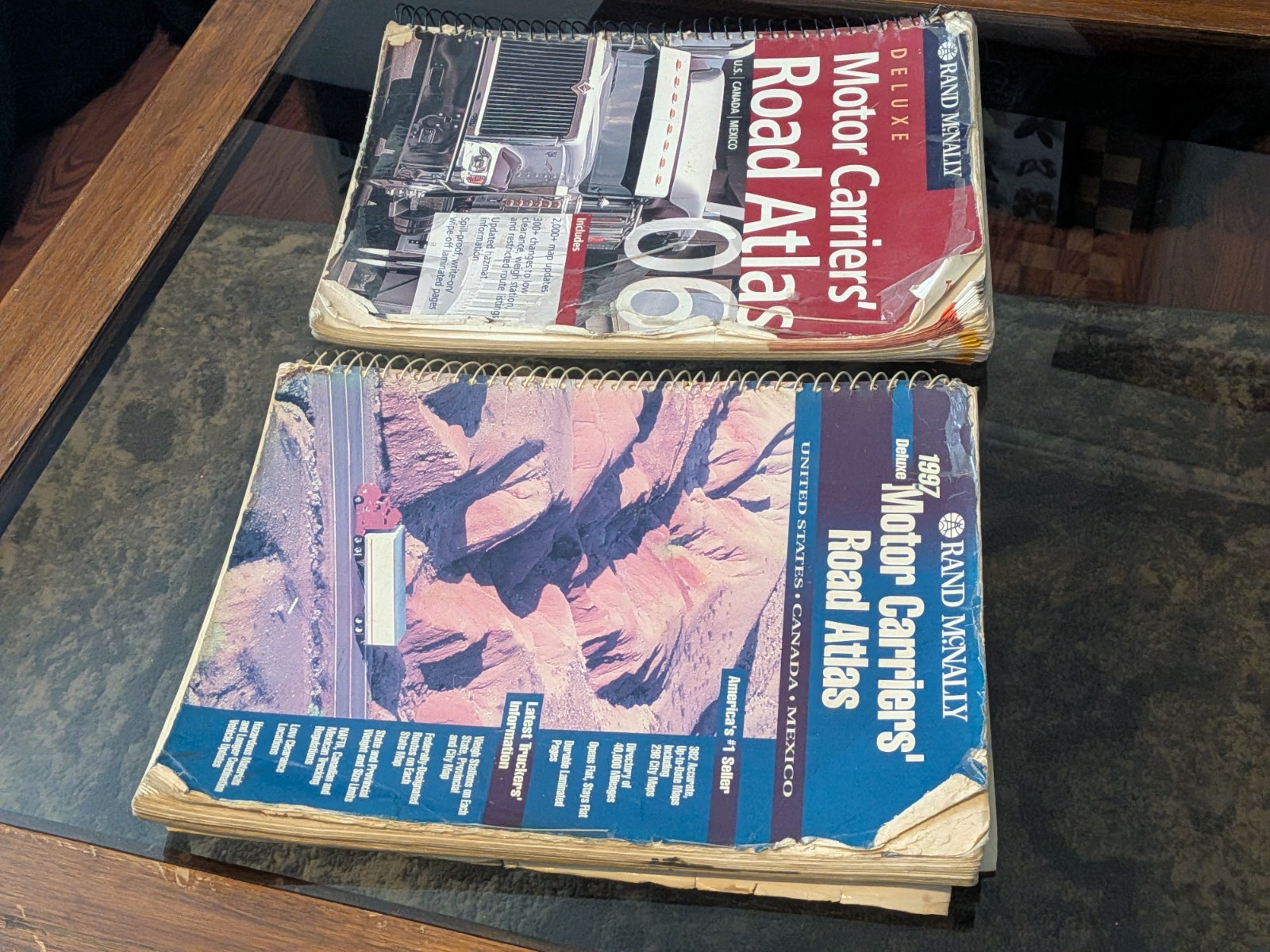 2x LOT Rand McNally 97 + 06 Deluxe Motor Carriers’ Truckers Road Atlas US/Canada
