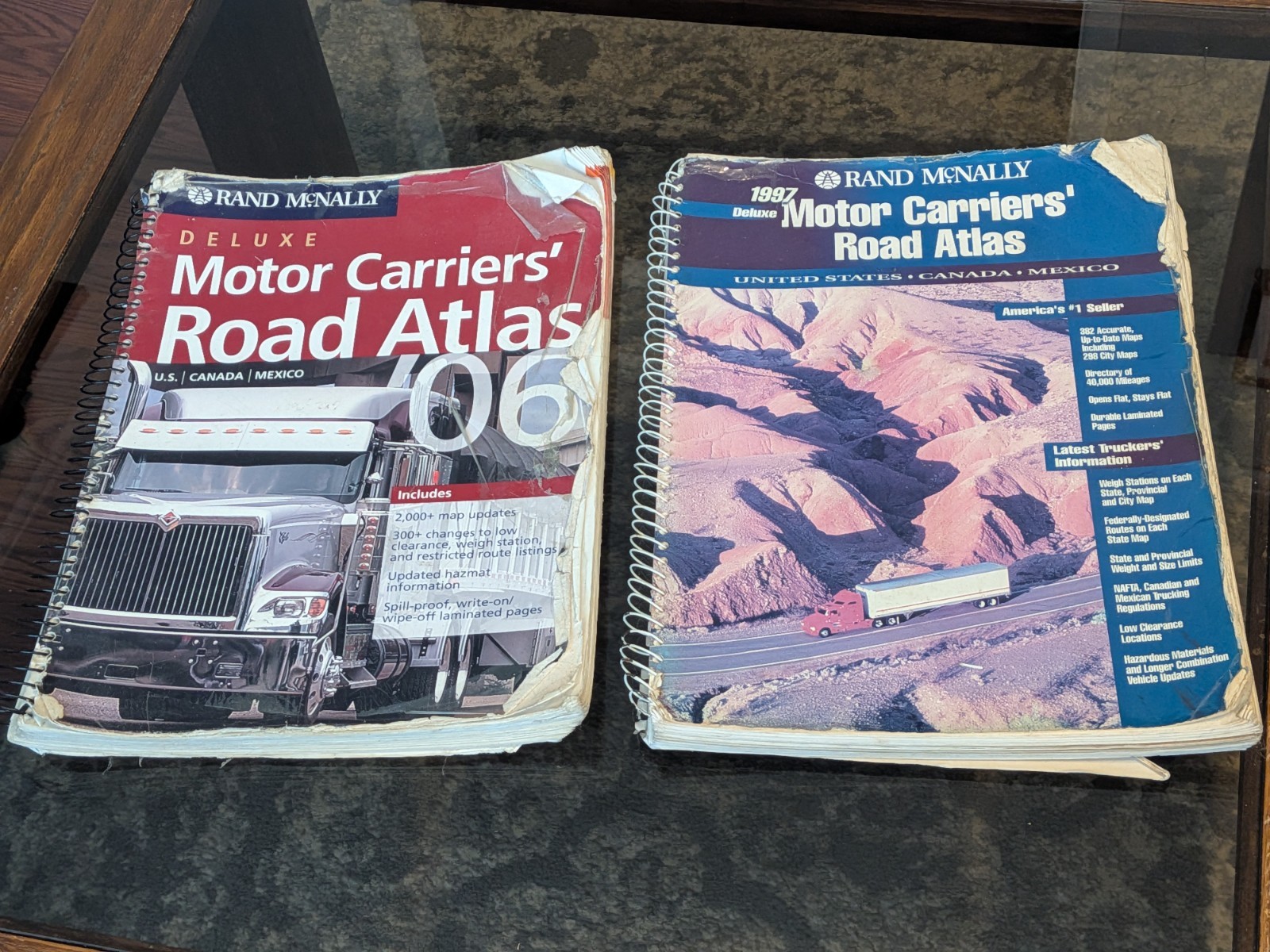 2x LOT Rand McNally 97 + 06 Deluxe Motor Carriers’ Truckers Road Atlas US/Canada