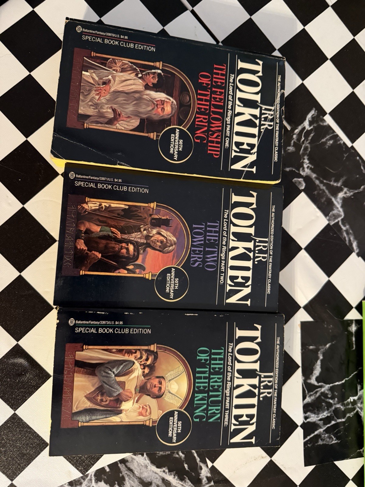 Tolkien Lord of the Rings trilogy special book club edition X3 1988
