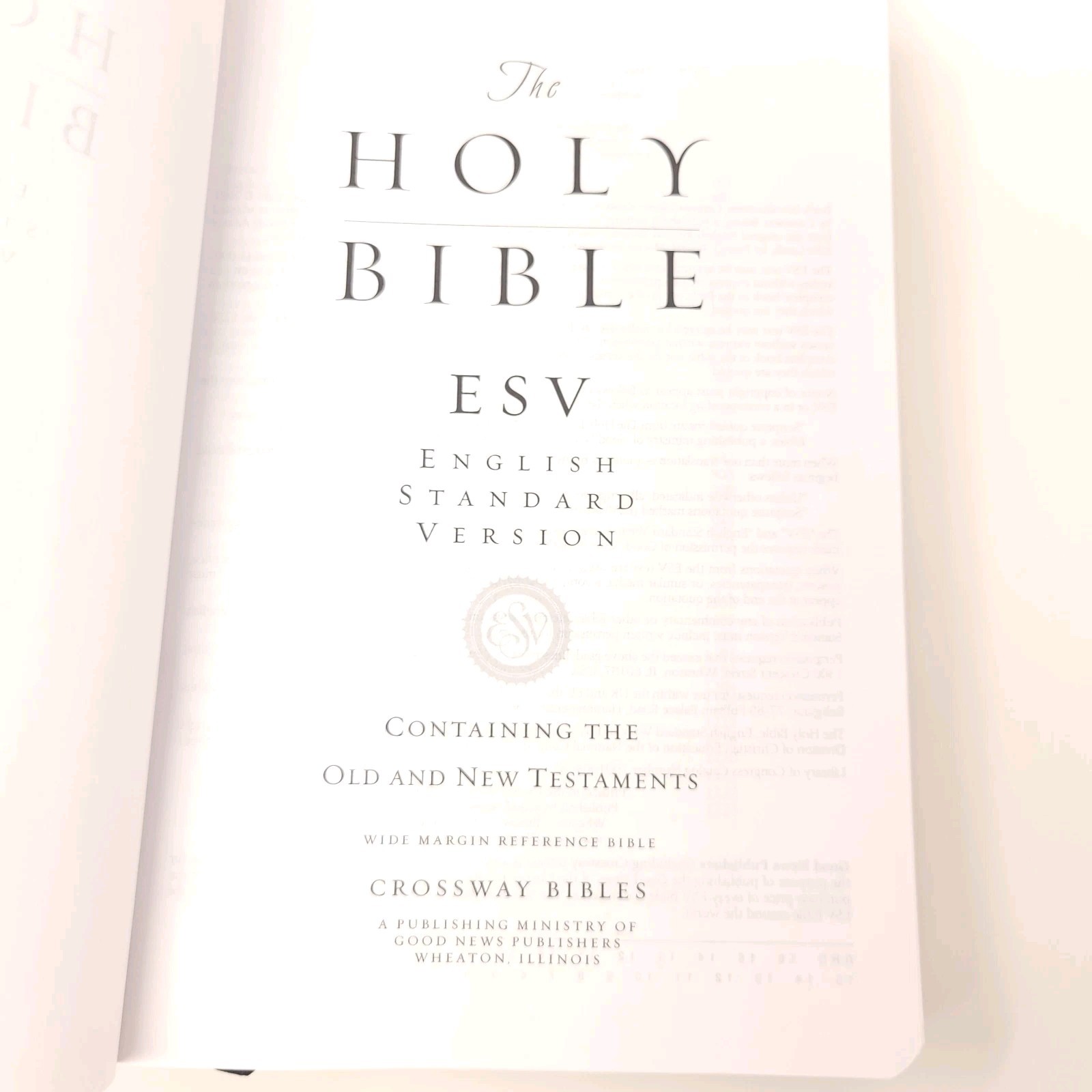 ESV Wide Margin Reference Bible (Black) ESV Bibles by Crossway TruTone Cover