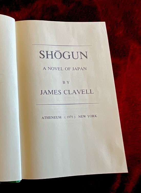 SHOGUN James Clavell (1975) ATHENEUM HC DJ 1975 1st Ed 3rd Print NOT Book Club