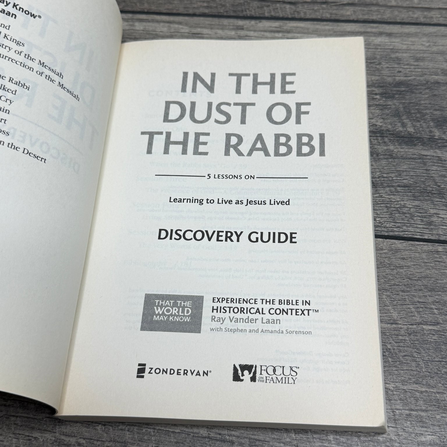 Lot of 2 In The Dust of The Rabbi Ray Vander Laan 2013 Discovery Guide Zondervan