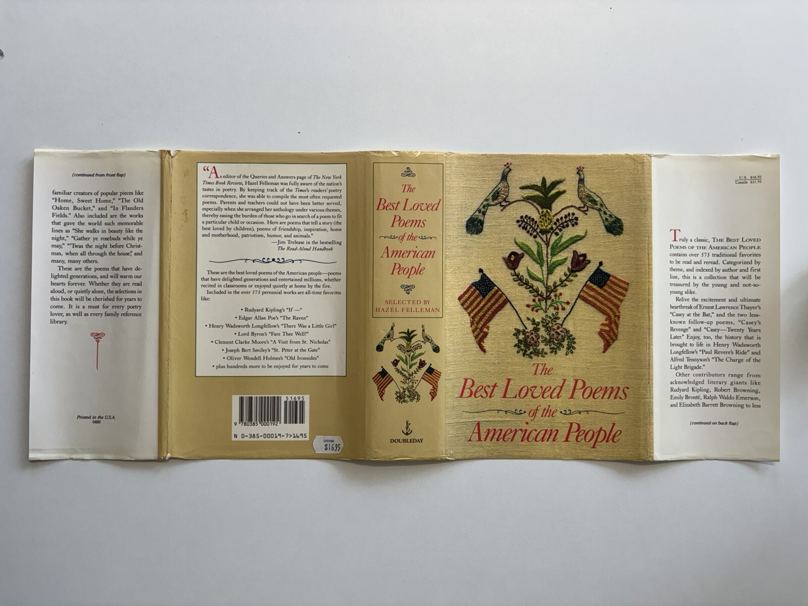 DUST JACKET for ‘The Best Loved Poems of the American People’ by Hazel Felleman