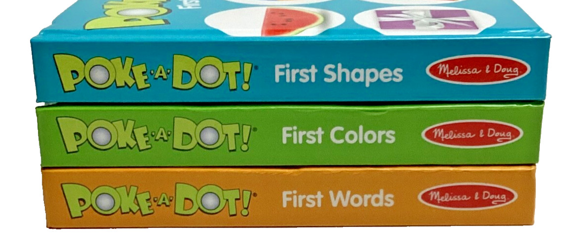 Melissa & Doug Poke A Dot, 3 Pack, 1st Words, Shapes & Colors