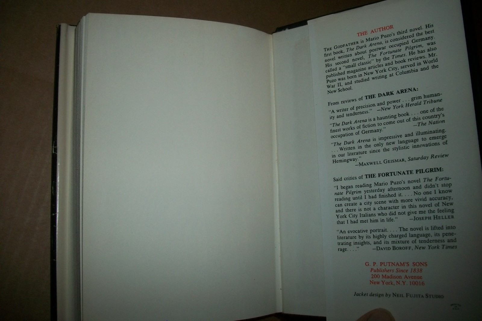 The Godfather Mario Puzo BCE hardcover Putnam 1st 1969 HB VG dustjacket GD nice