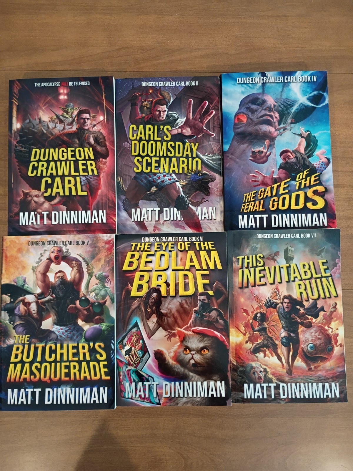 Matt Dinniman Dungeon Crawler Carl Series Paperbacks 1,2,4,5,6,7 – OOP