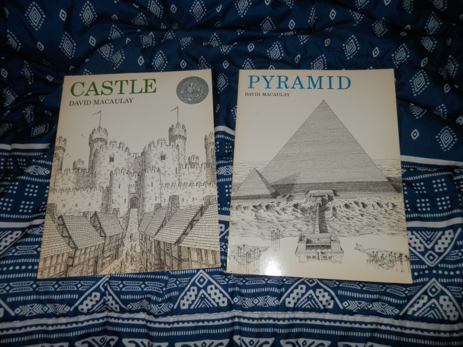 Lot Of 2 David Macaulay Paperback Books “Pyramid” And “Castle”