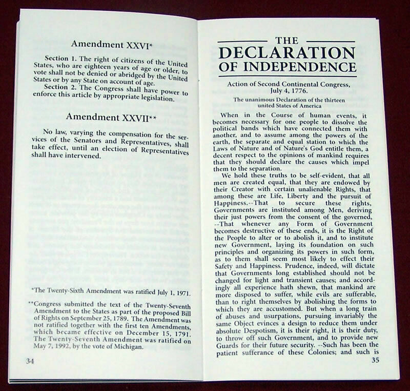 Bulk Lot 200 Pocket Constitutions ~ New United States Constitution Pocket Books