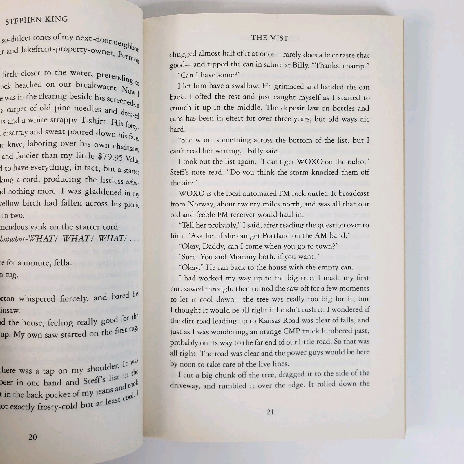 Stephen King The Mist Scribner Paperback Horror Novella