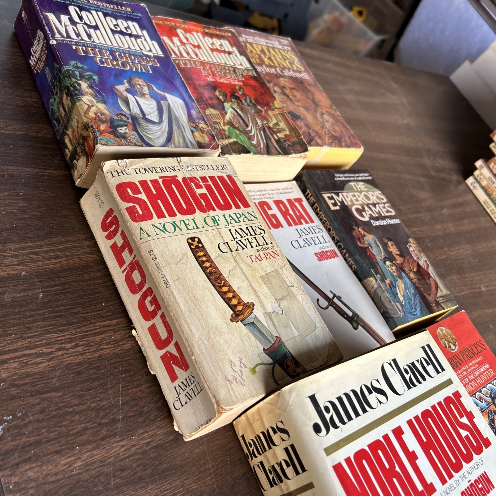 James Clavell Colleen McCullough Damion Hunter Historical Fiction Lot Of 8