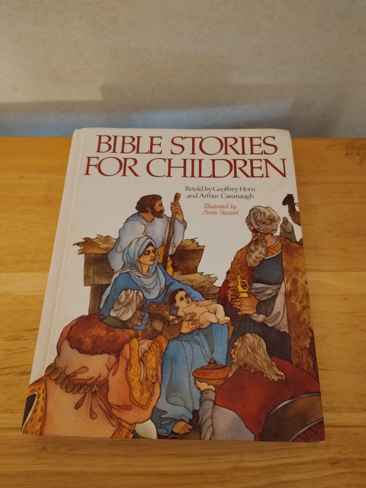 Bible Stories For Children 1980 Hardcover Book Geoffrey Horn & Arthur Cavanaugh