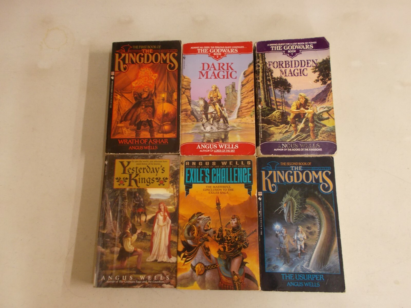 6 ANGUS WELLS KINGS ASHAR DARK MAGIC USURPER FORBIDDEN CHALLENGE FANTASY pb