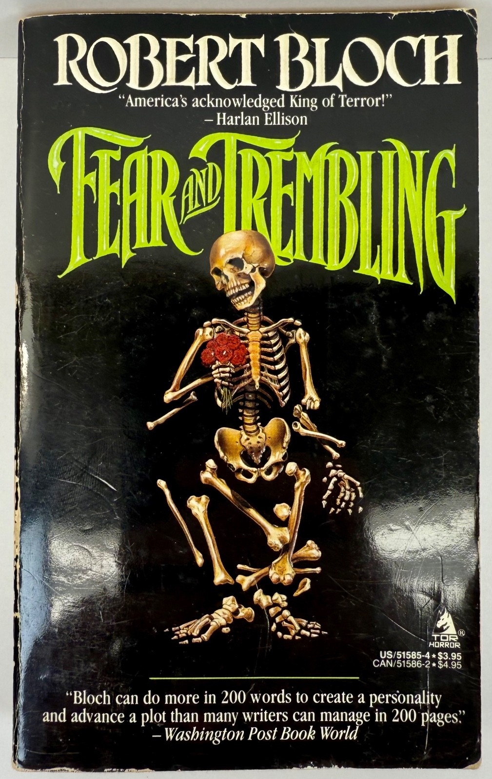 Fear and Trembling by Robert Bloch 1989 First Edition Paperback Tor