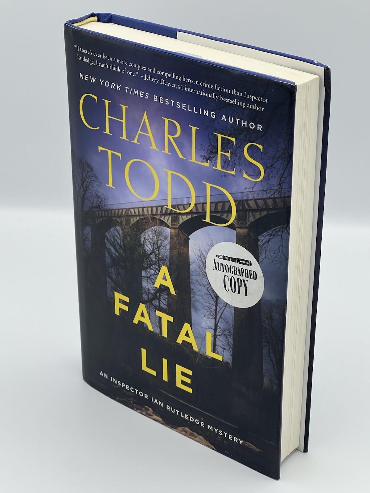 Charles Todd – A Fatal Lie SIGNED 2x 1st Edition Ian Rutledge
