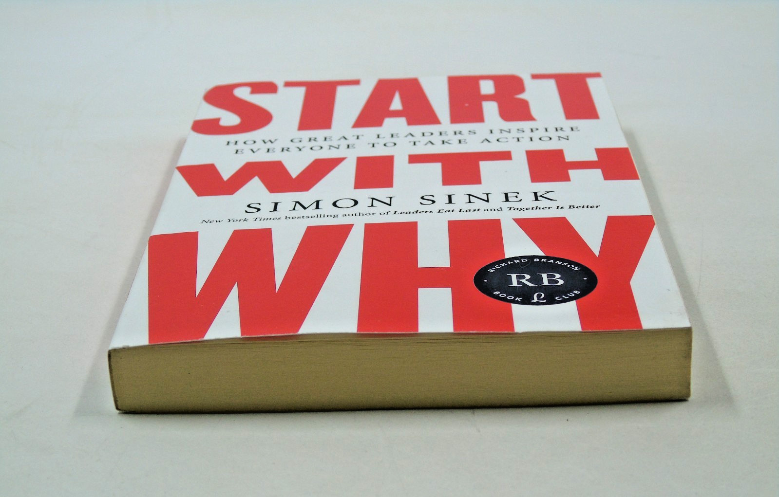 Start With Why By Simon Sinek Note and SIGNED By Richard Branson Book Club Edit