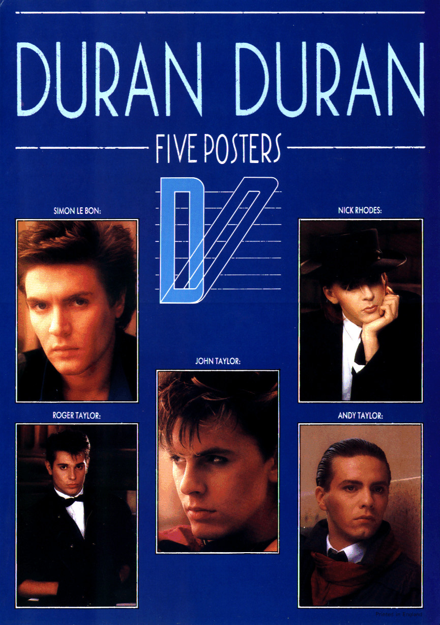 20501 Duran Duran Blue 5-Poster Book Large Unbound Full Color Rock VINTAGE 1980s