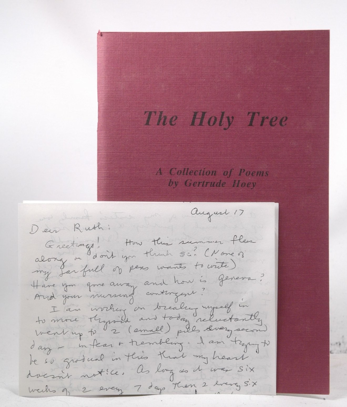 The Holy Tree w/letter – Gertrude Hoey Privately Published Paperback Book