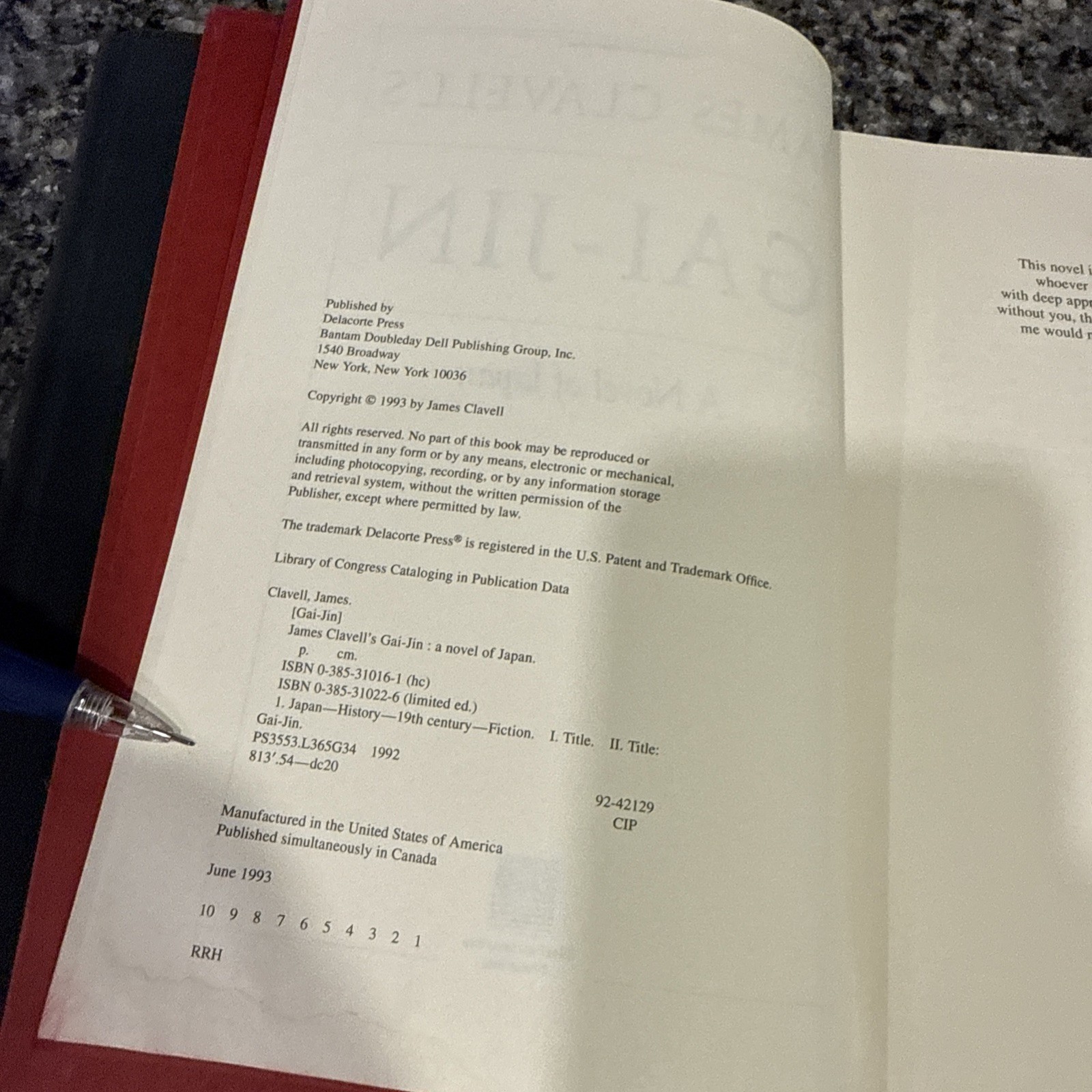 JAMES CLAVELL Hardcover Lot of 2 Whirlwind Gai-Jin Embossed Signature VTG Book