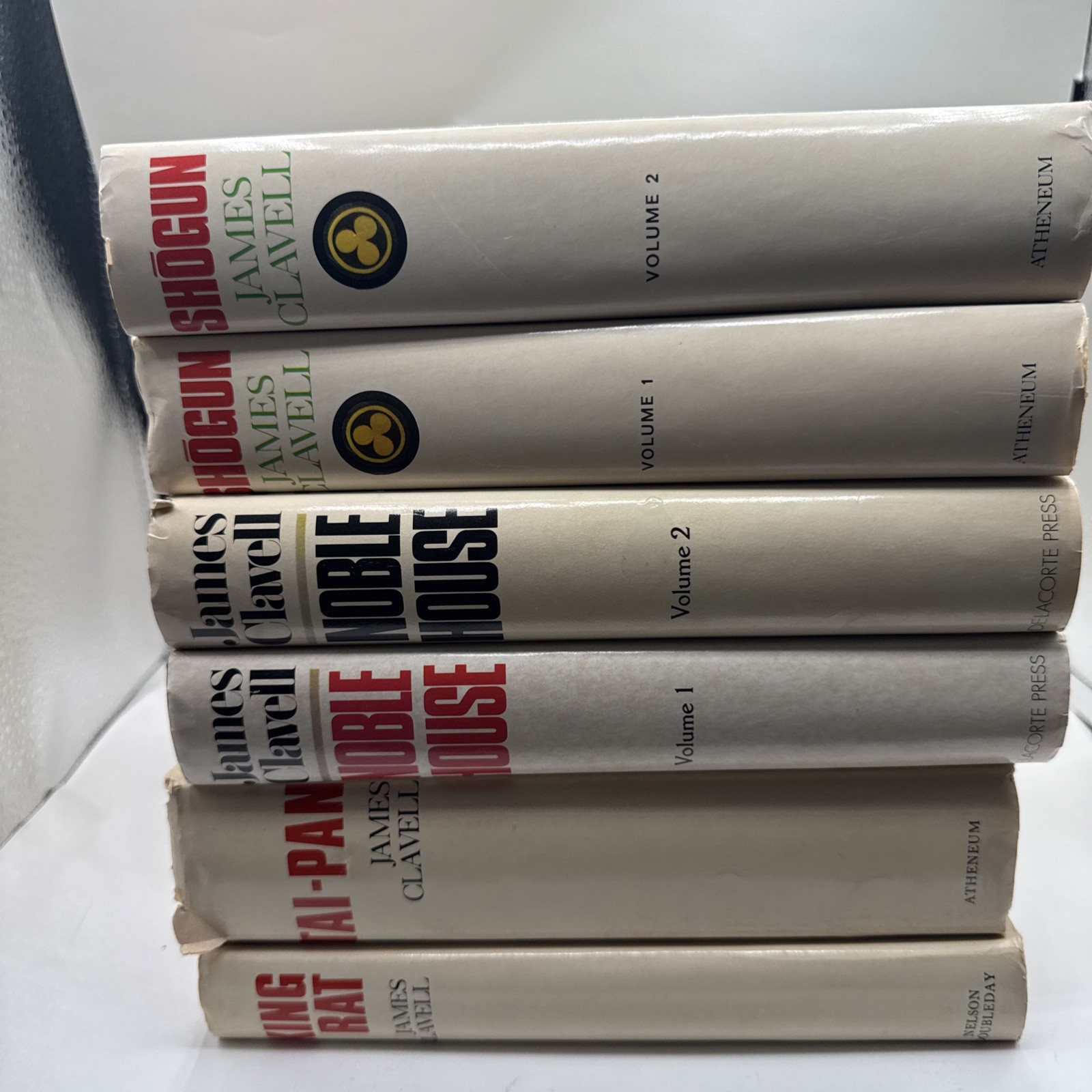 James Clavell Shogun Noble House King Rat Tai Pan Whirlwind BCE Lot of 6 HC + DJ