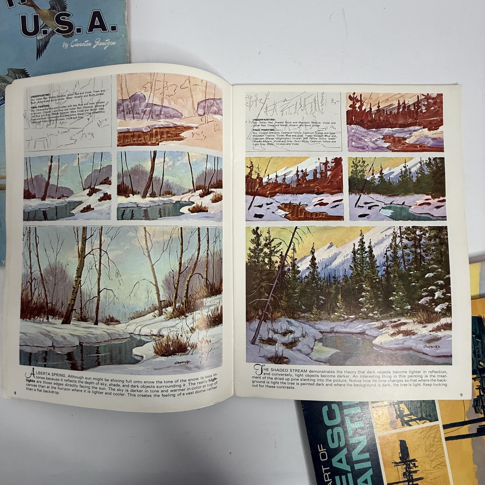 Vintage Walter T Foster Art Painting Instruction Book Lot Landscapes Seascapes