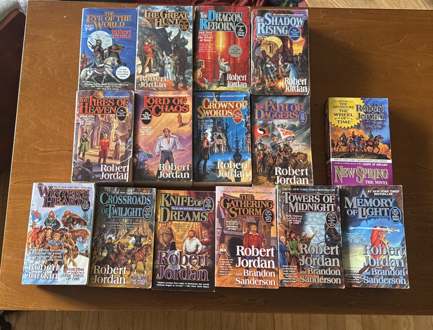 The Wheel of Time Complete Set 1-14 + prequel 15 PB Books Robert Jordan