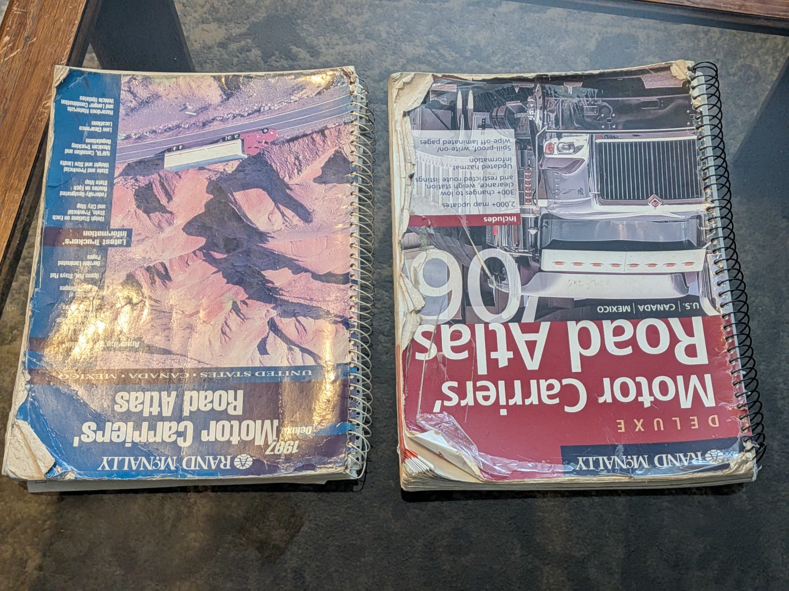 2x LOT Rand McNally 97 + 06 Deluxe Motor Carriers’ Truckers Road Atlas US/Canada