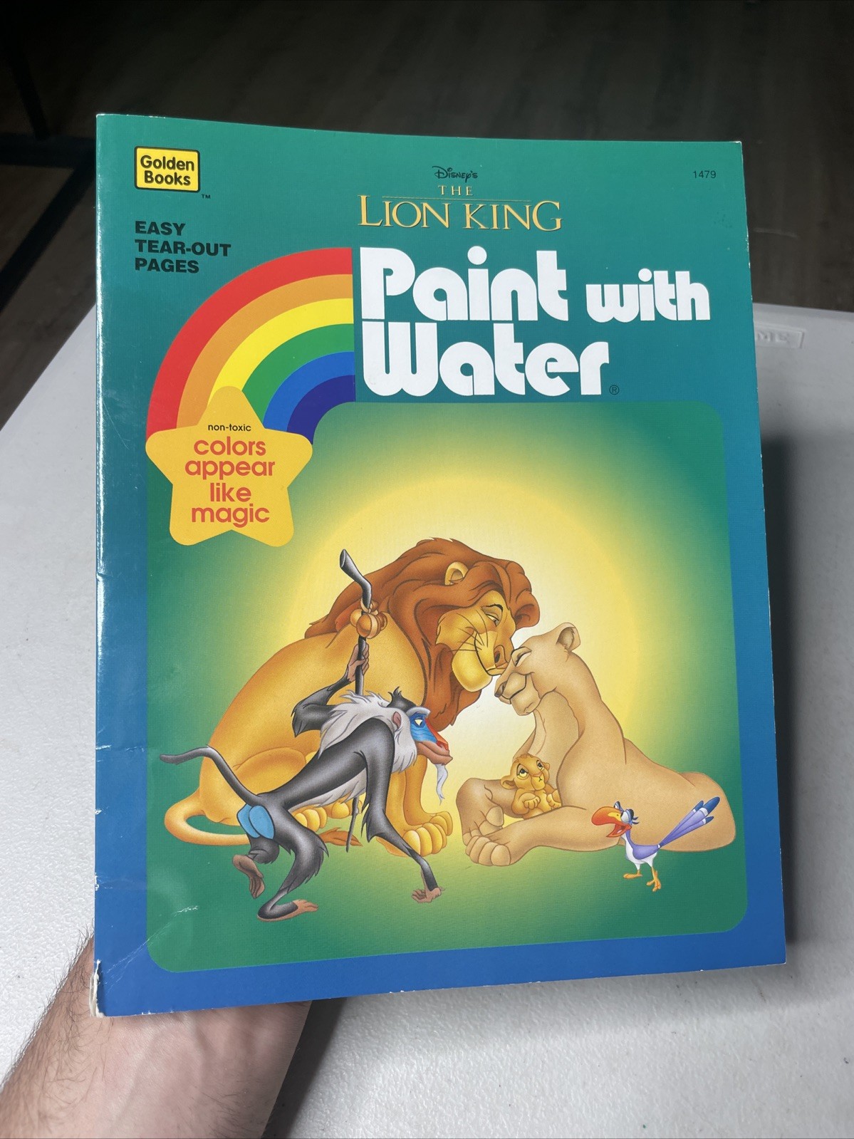 1994 a golden book – disney the lion king – paint with water book Color