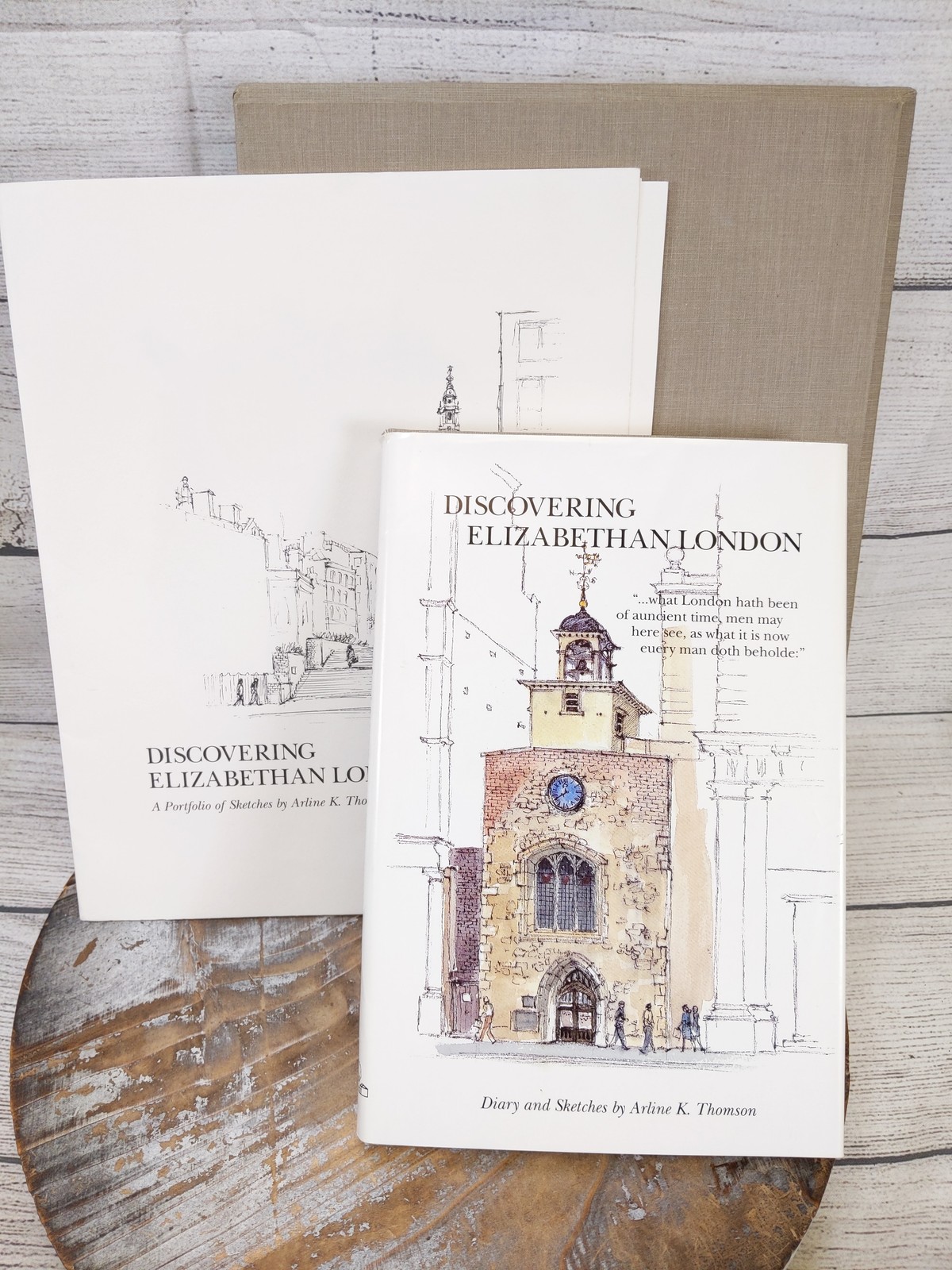 Discovering Elizabethan London Diary & Sketches by Arline Thomson SIGNED LE