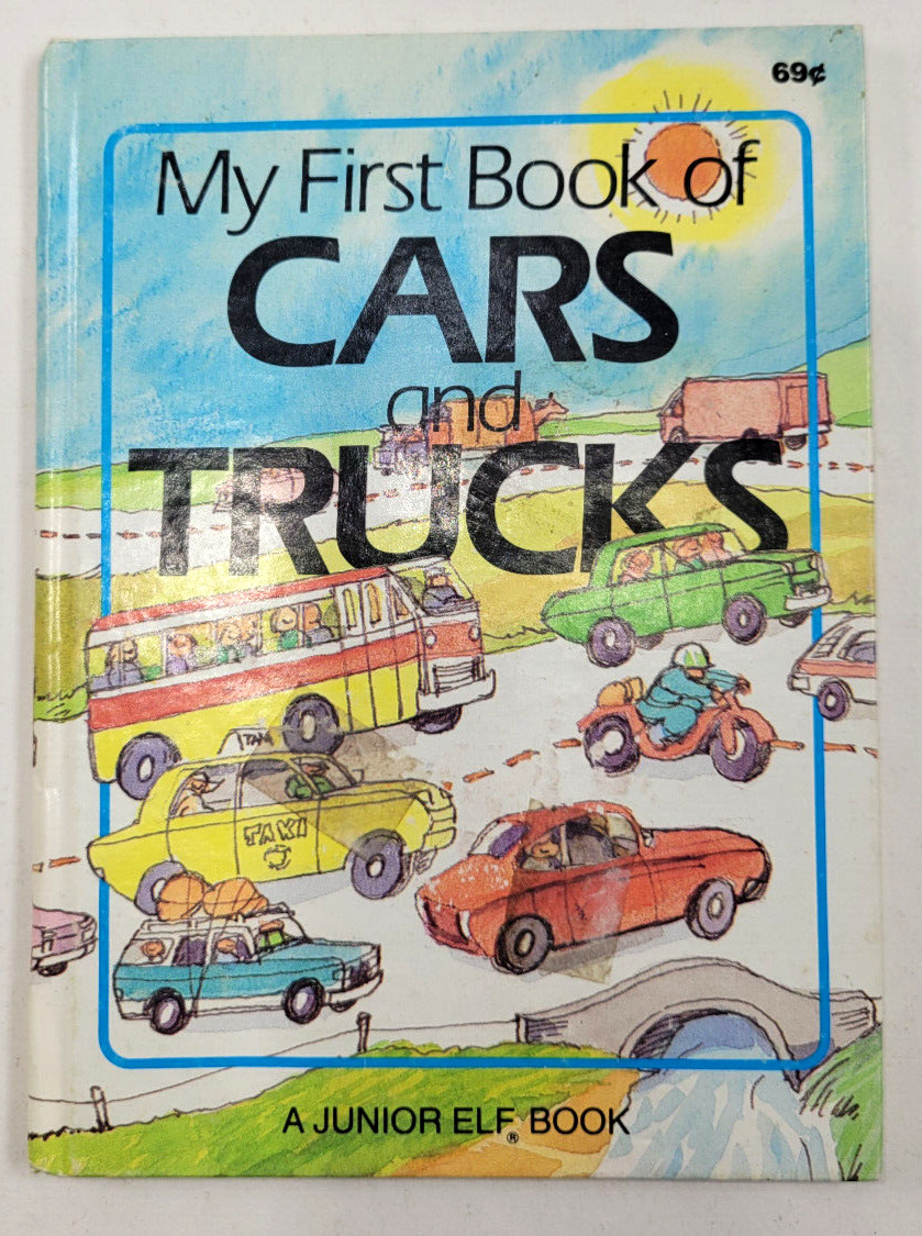 Vintage 1987 “My First Book of Cars & Trucks” Junior Elf Book!