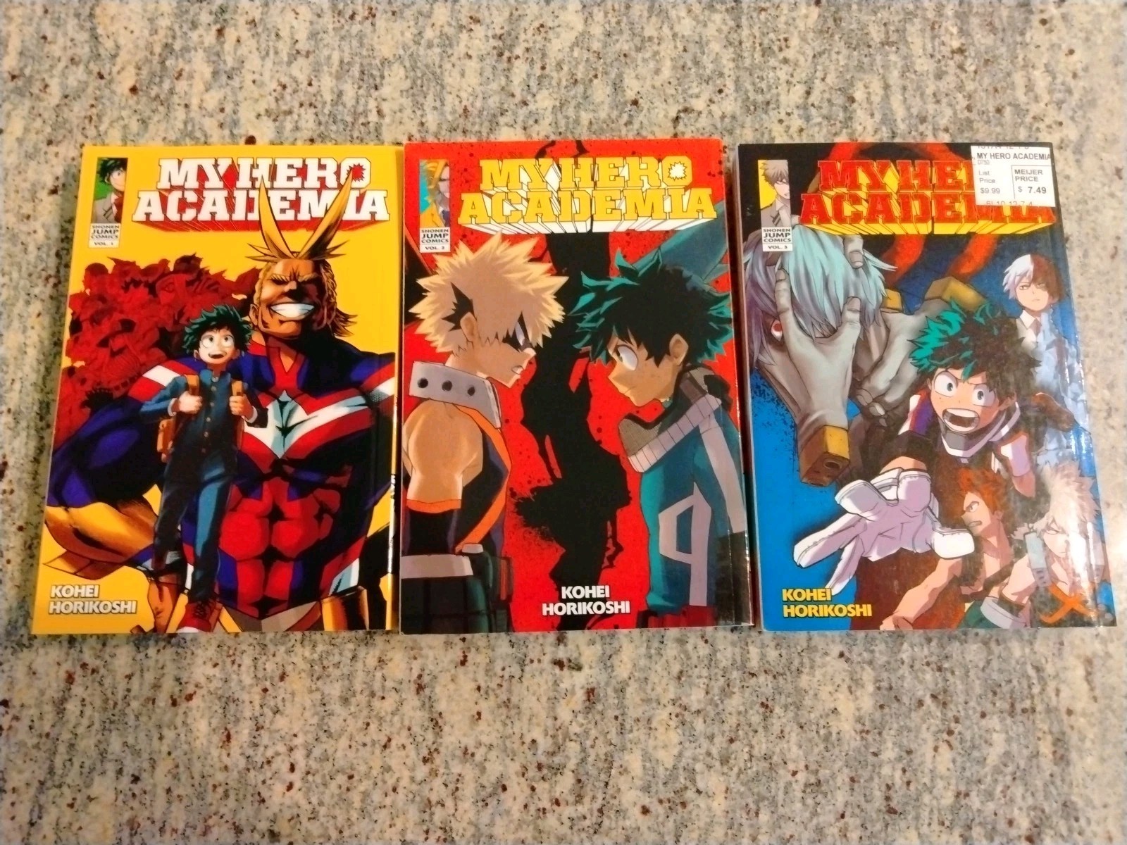 My Hero Academia Lot Vol. 1-3 ( Volume 1 2 3) Manga English Shonen Jump Comics