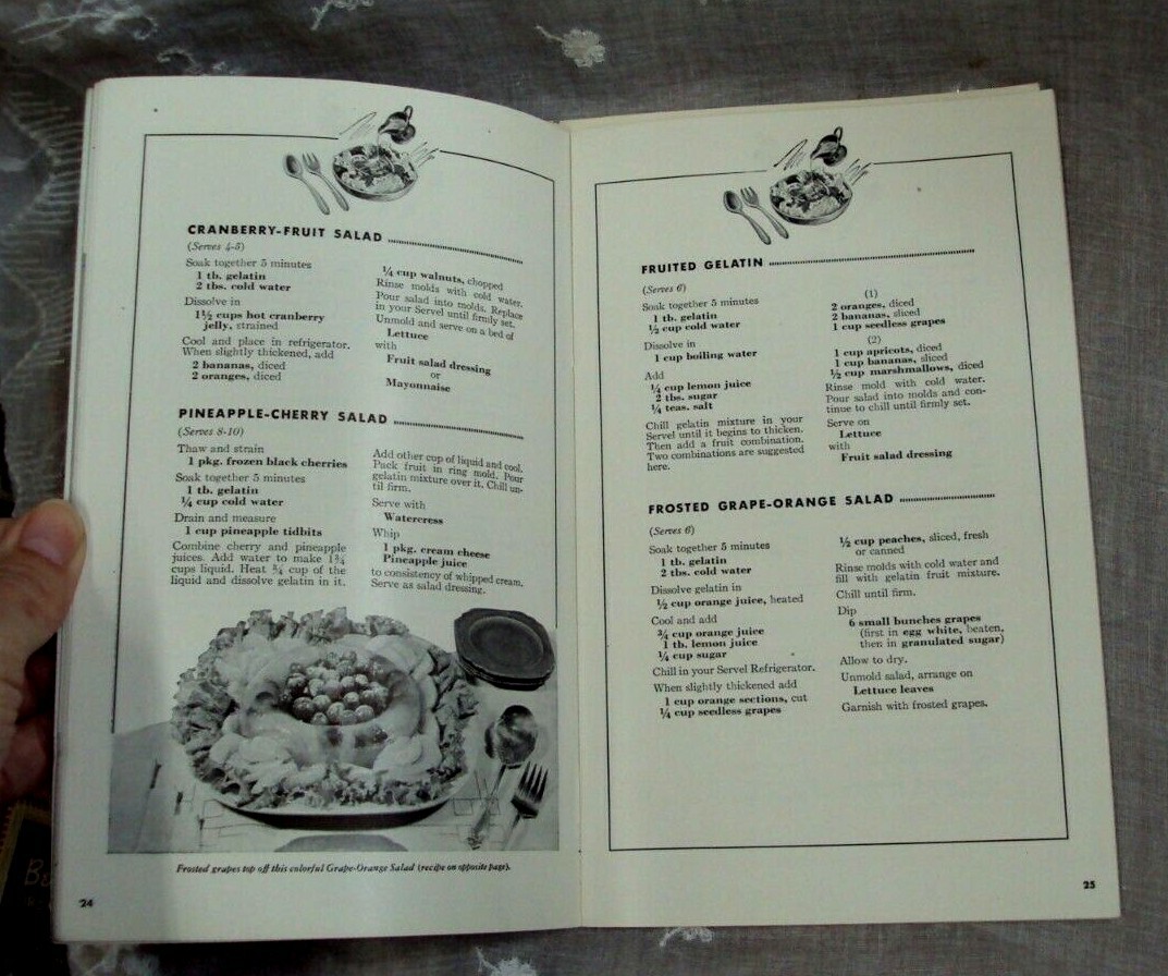 Making the Most of Your SERVEL Refrigerator ~ Instruction Manual / Recipe Book ~