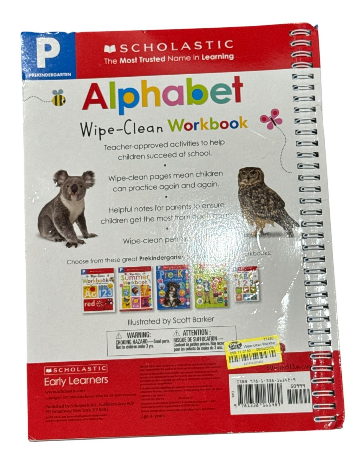 Set of 5 Scholastic Early Learning Workbooks Set Includes Alphabet & Grade Pre-k