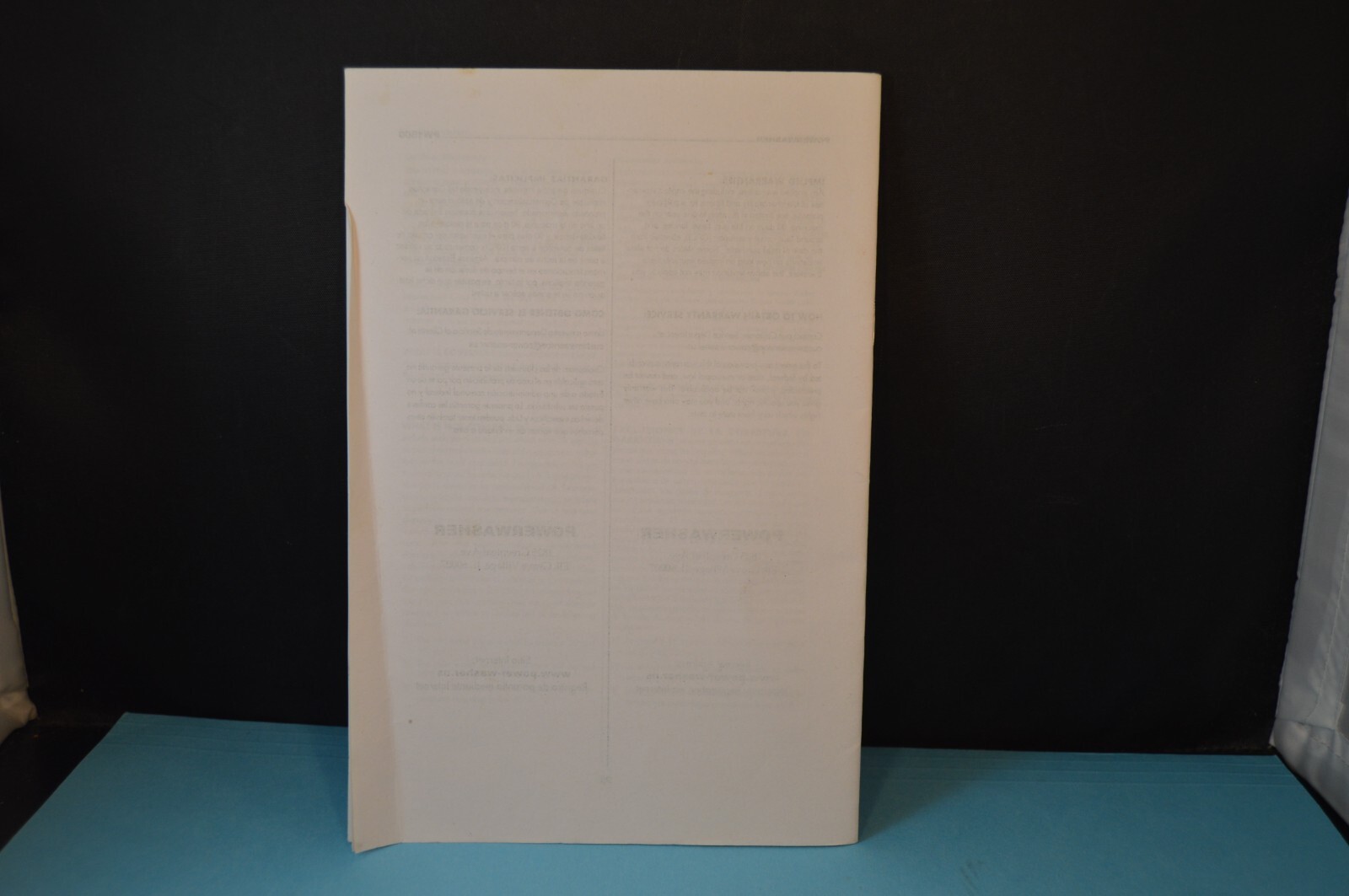 POWERWASHER Model PW1800-U “OPERATOR’S MANUAL” 1800 PSI 26 Pages INSTRUCTIONS