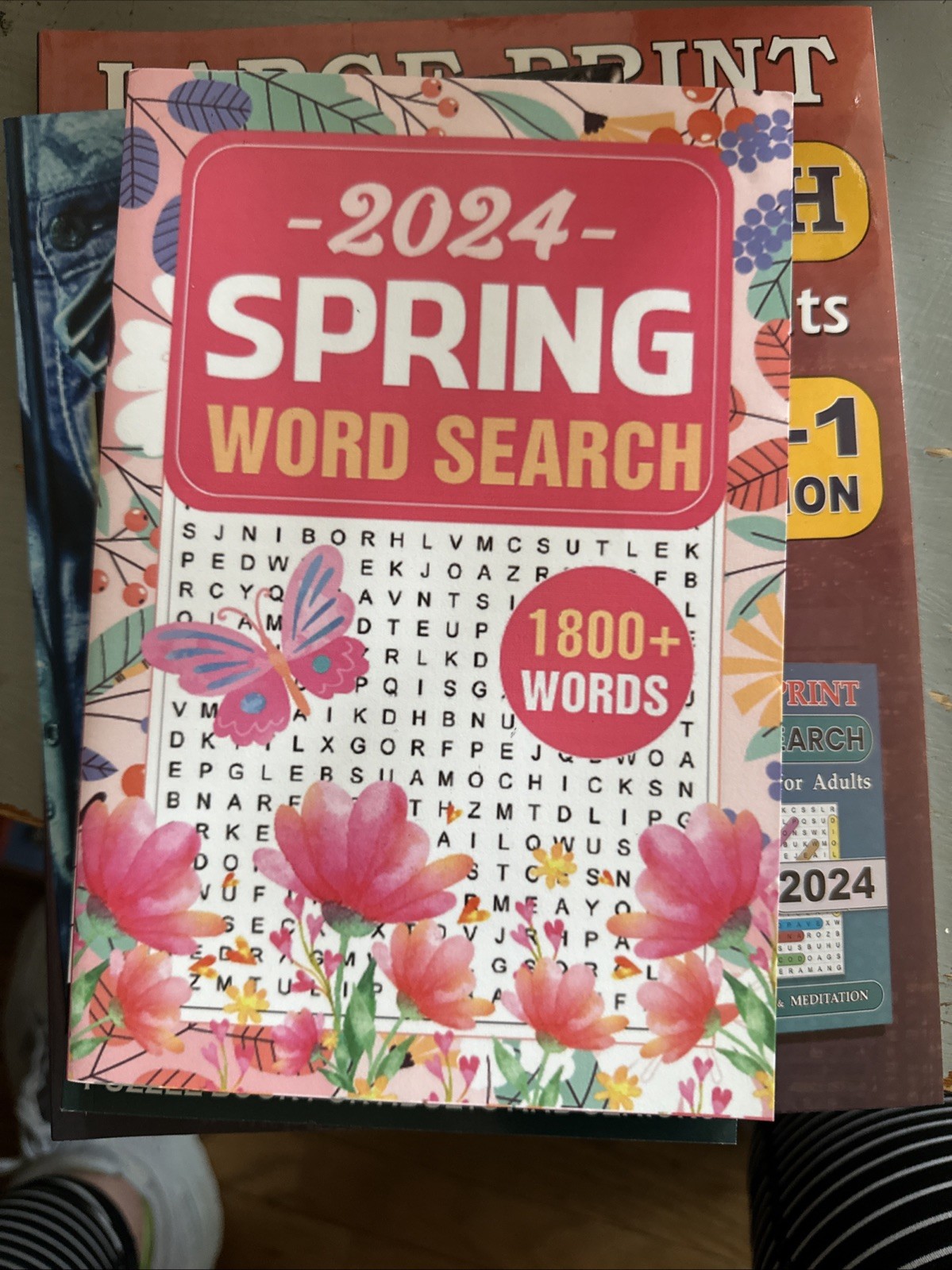 4 Puzzle Book Bundle With 3 Word Search And One Crossword Books