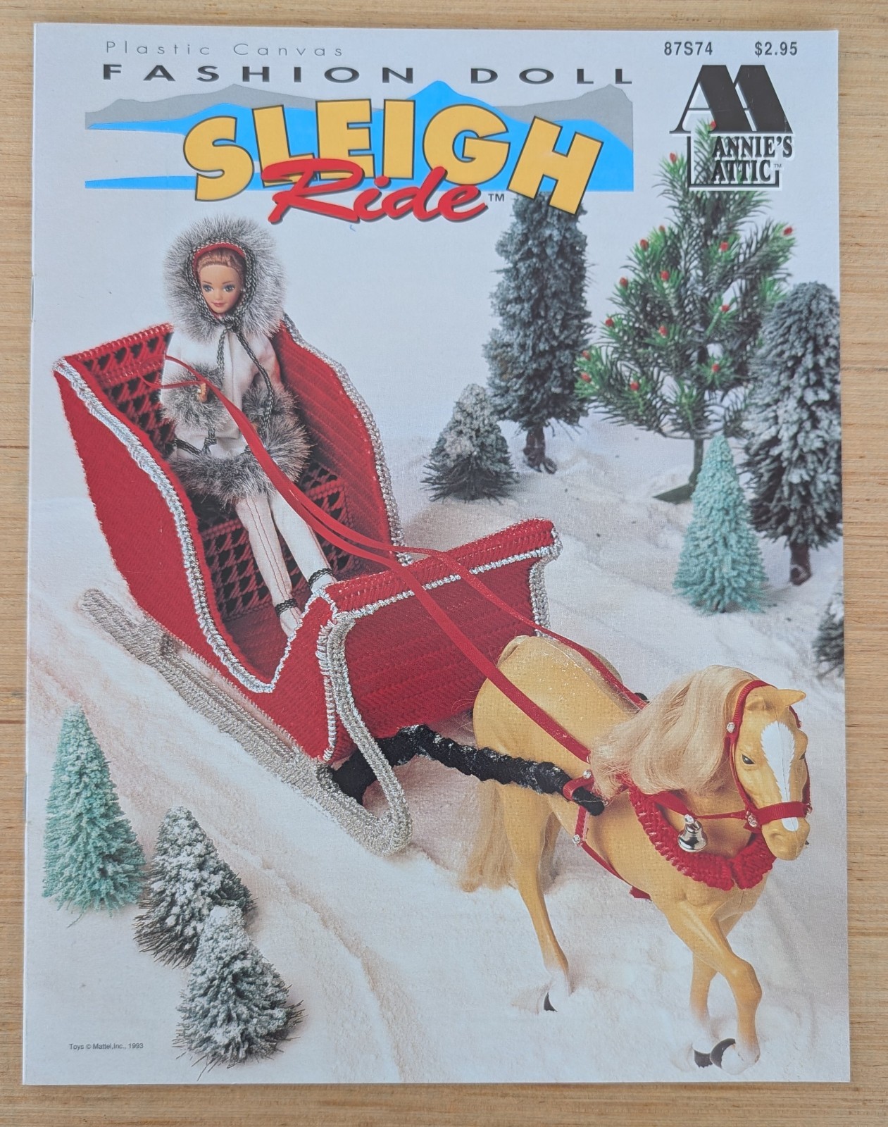 Plastic Canvas Fashion Doll Sleigh Ride by Annie’s Attic Booklet 1993