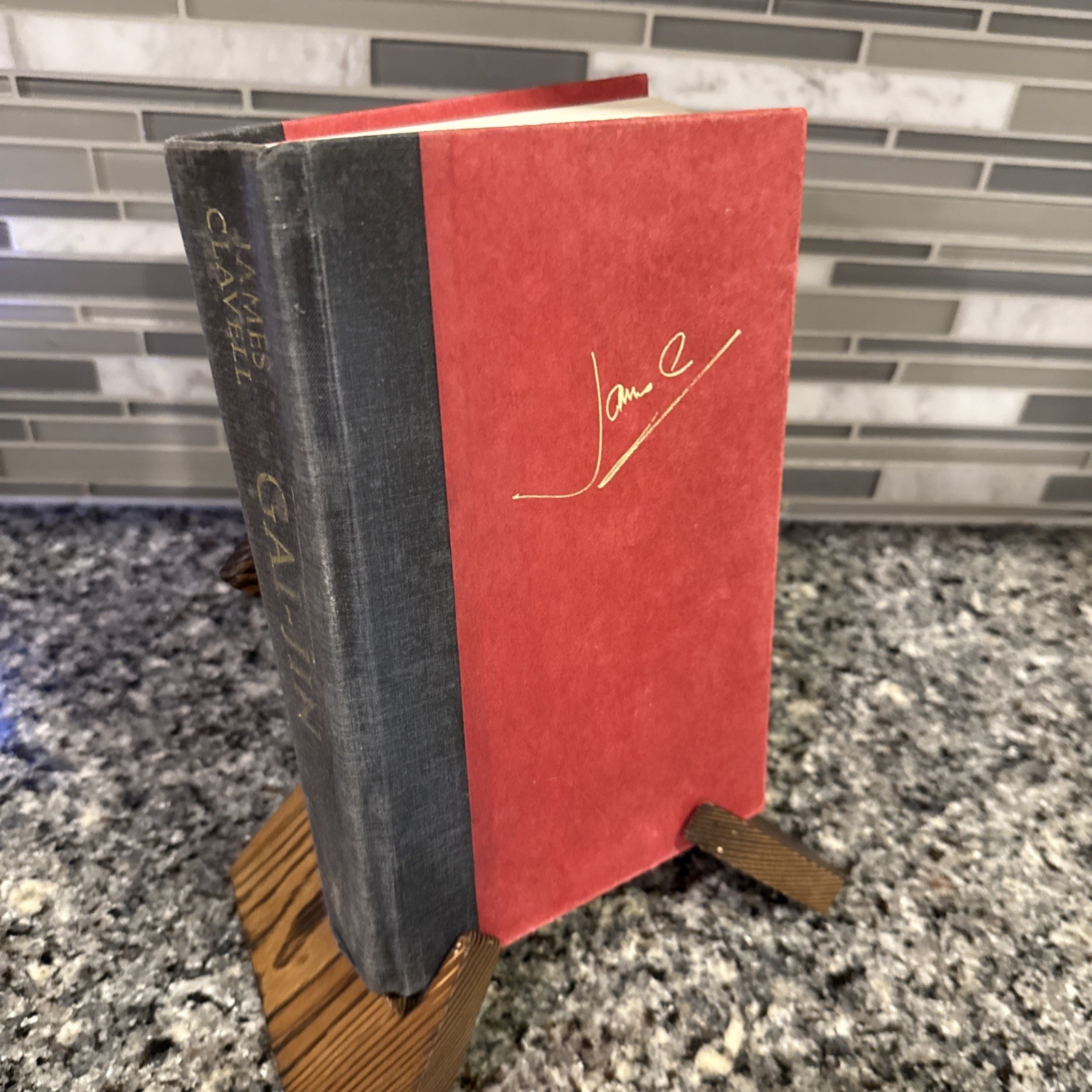 JAMES CLAVELL Hardcover Lot of 2 Whirlwind Gai-Jin Embossed Signature VTG Book