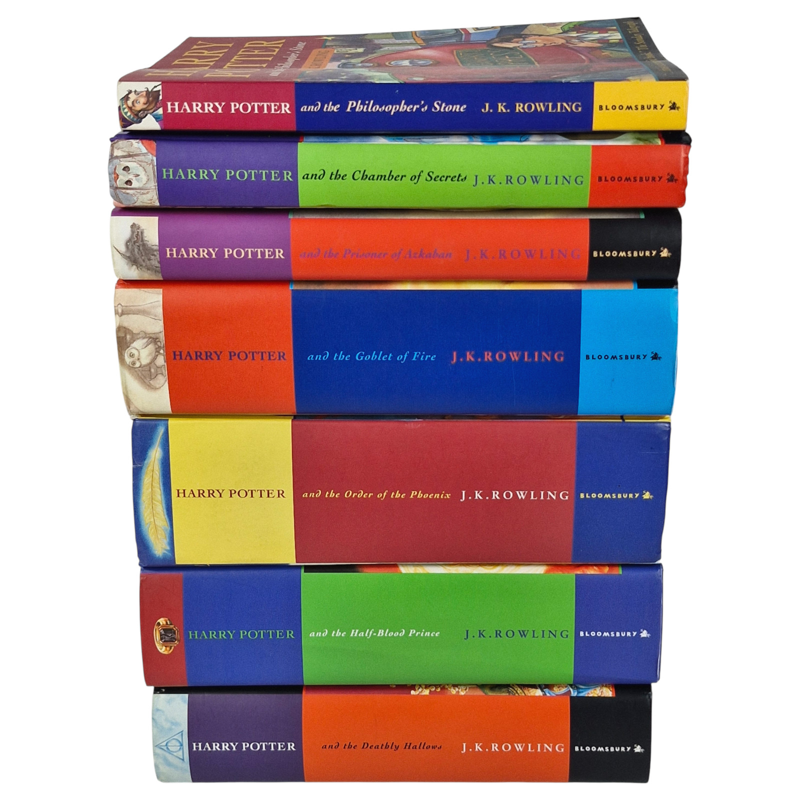 HARRY POTTER Complete Set 1-7 Bloomsbury 6 Hardcovers 4x FIRST EDITION OWL ERROR
