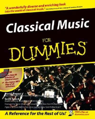 Classical Music For Dummies – Paperback By Pogue, David – VERY GOOD