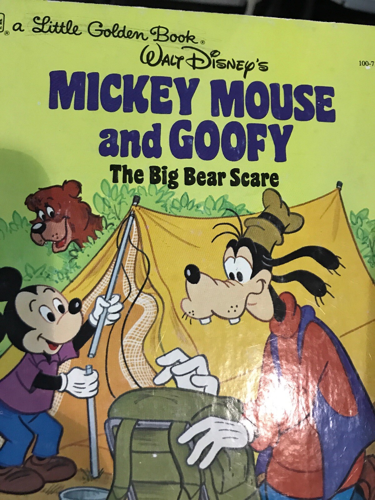 Mickey Mouse and Goofy The Big Bear Scare A Little Golden Book 1978