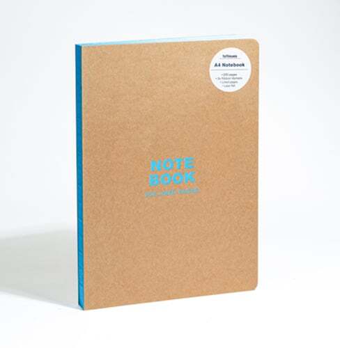 Teneues – A4 Notebook: Kraft and Neon Blue, Hardcover – 230 Lined Pages with Lay