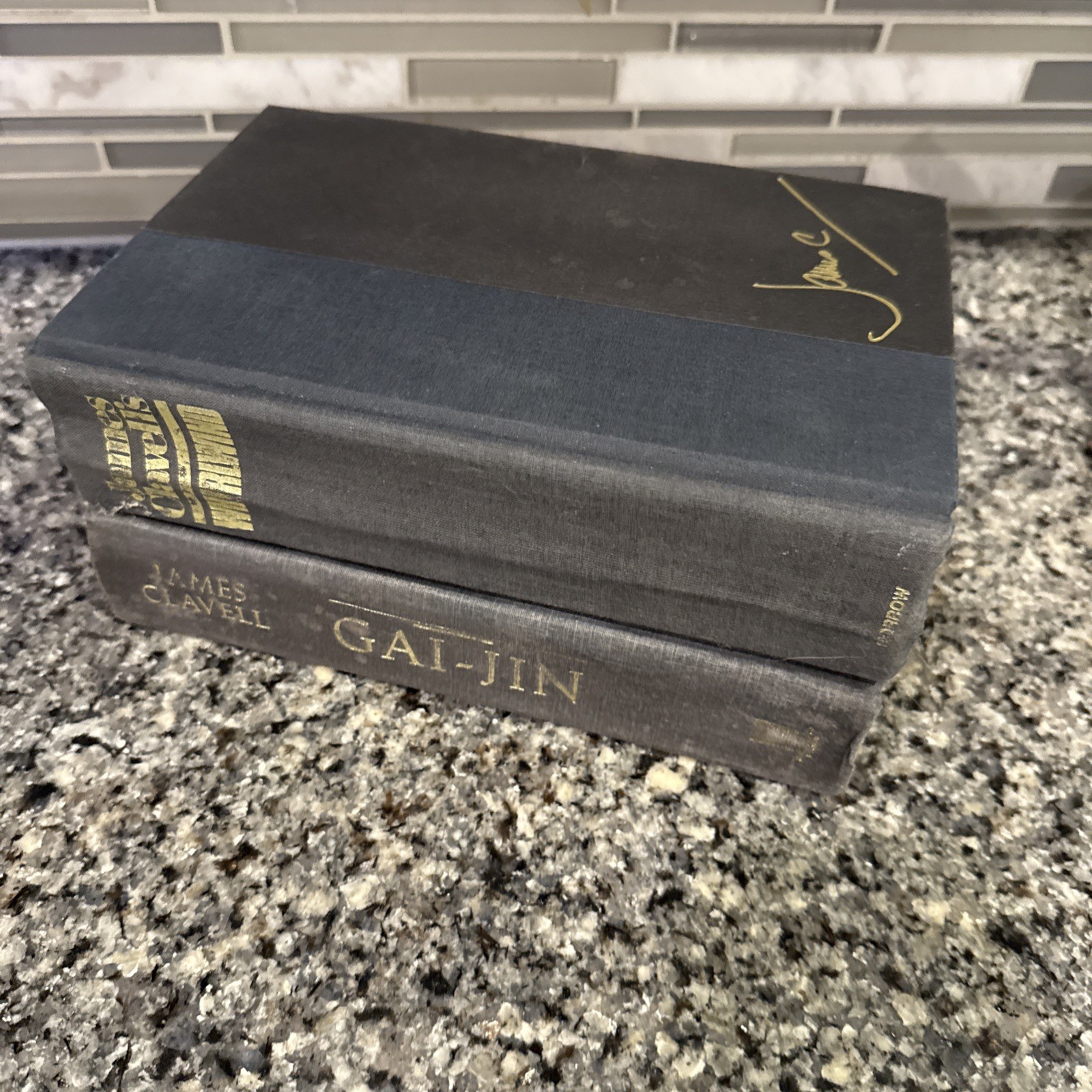 JAMES CLAVELL Hardcover Lot of 2 Whirlwind Gai-Jin Embossed Signature VTG Book