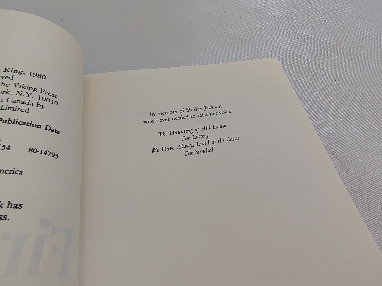 Stephen King – Firestarter- Hardcover – First Edition The Viking Press 1980