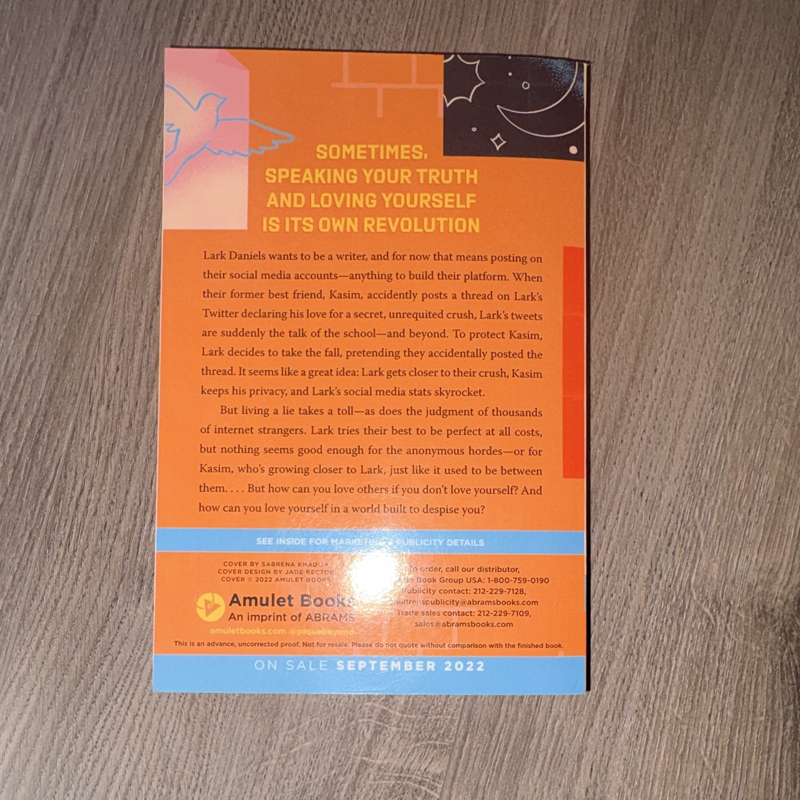 Lark & Kasim Start a Revolution by Kacen Callender PB Uncorrected Proof 2022