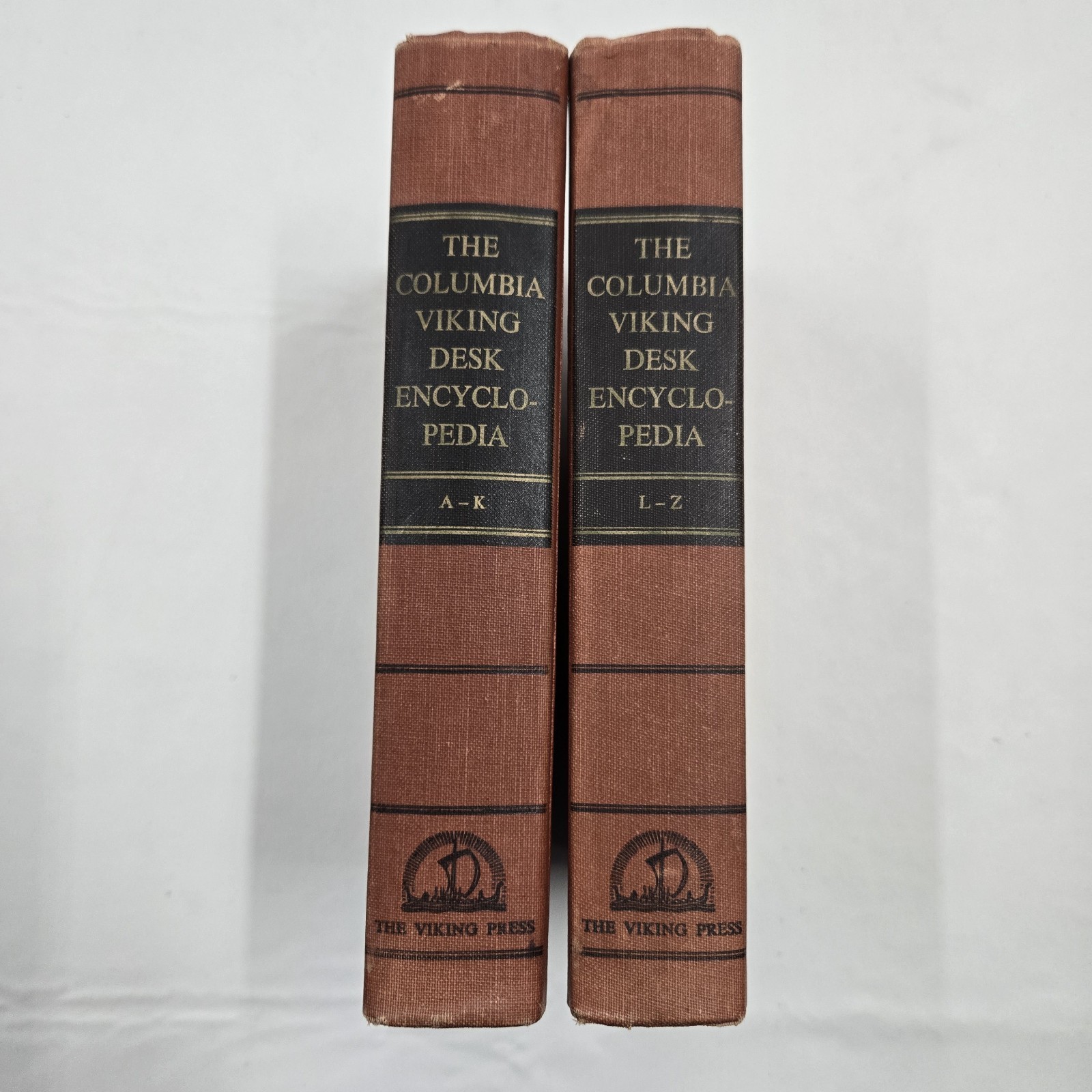 The Columbia Viking Desk Encyclopedia A-K, L-Z William Bridgwater 1953 HC