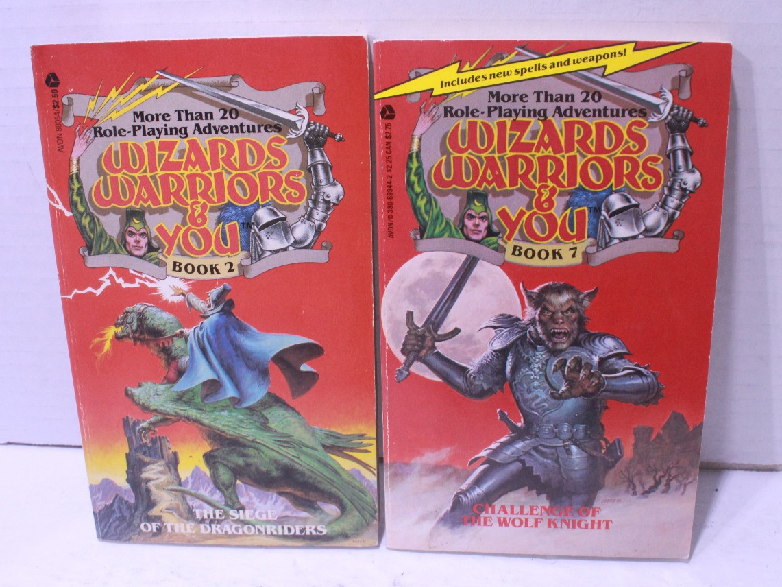 Wizards Warriors & You Books 2 & 7 Lot Of 2 CYOA D&D First Printing Vintage 1985