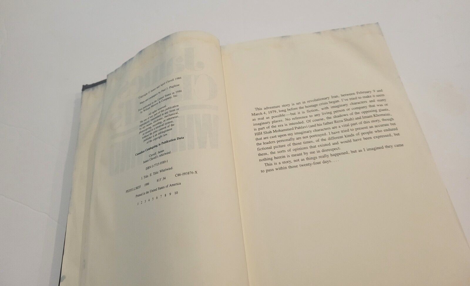 James Clavell Whirlwind First Edition Signed Hardcover No Dust Jacket READ DESC.