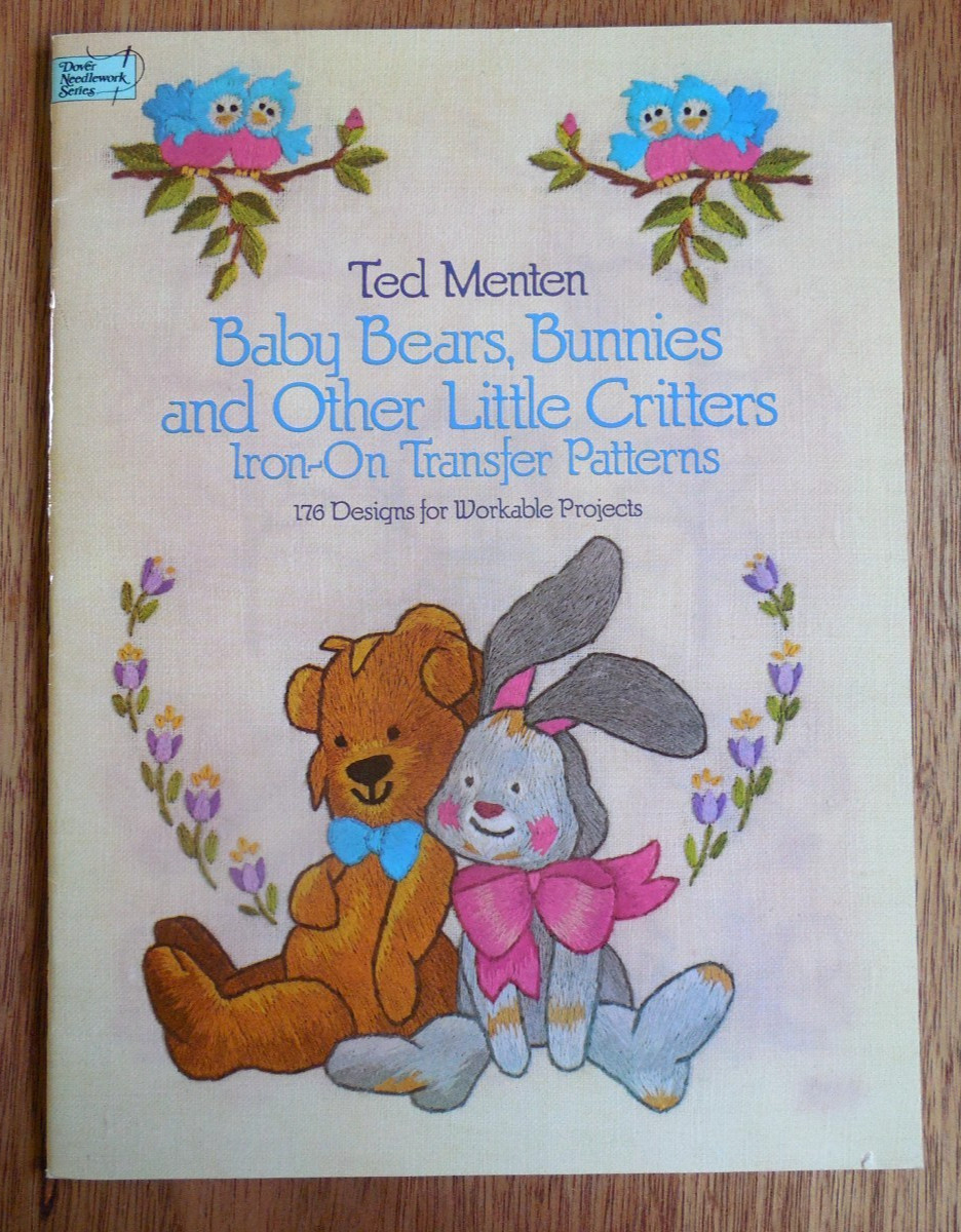 Dover Needlework Iron-On Transfers Booklet “Baby Bears*Bunnies & Other Critters