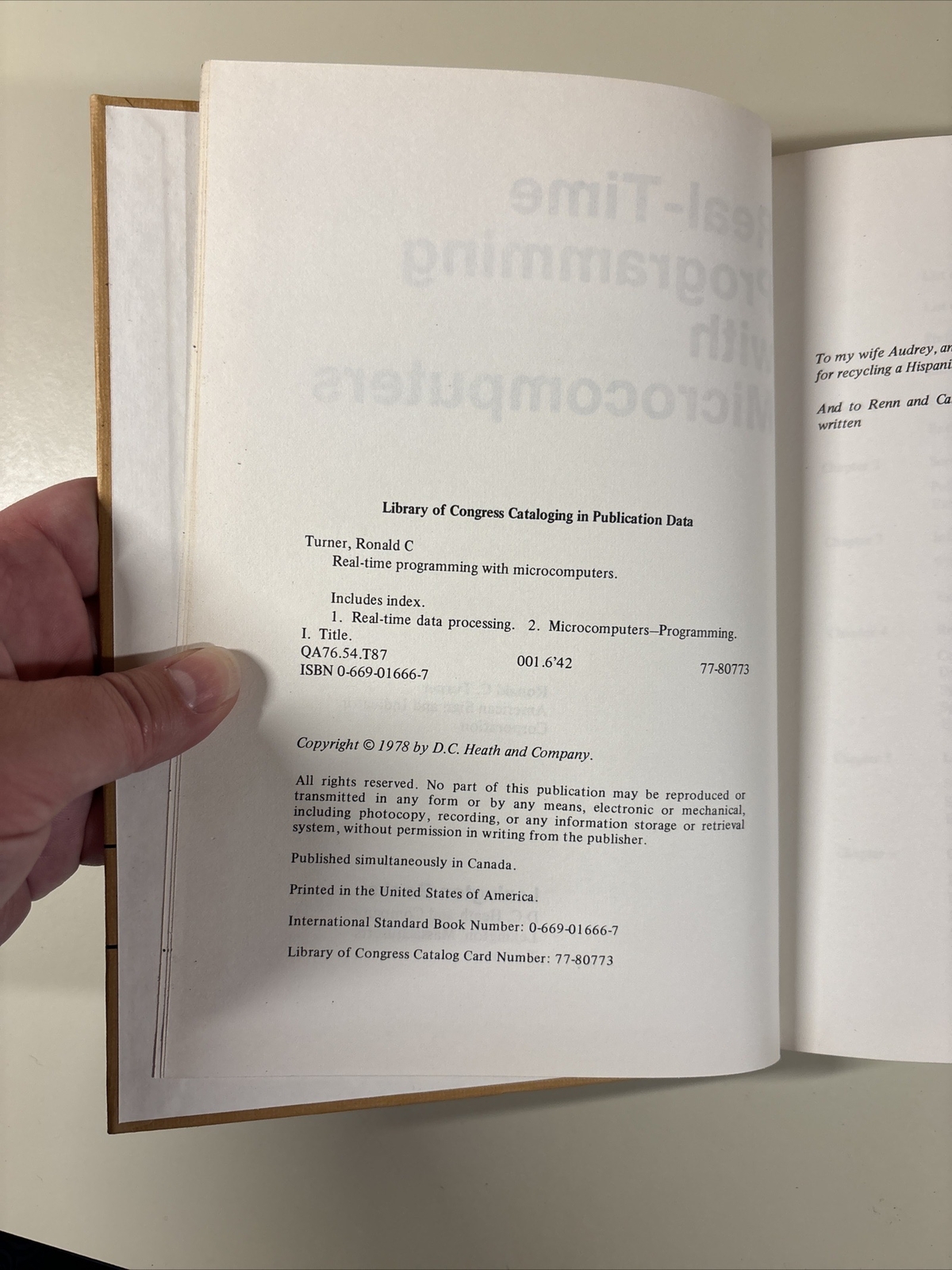 Vintage 1978 Real-Time Programming With Microcomputers Ronald C. Turner